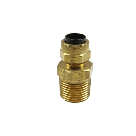Coilhose Pneumatics Poly-Tube Male Connector 1/2" OD x 3/8" MPT CO P68086