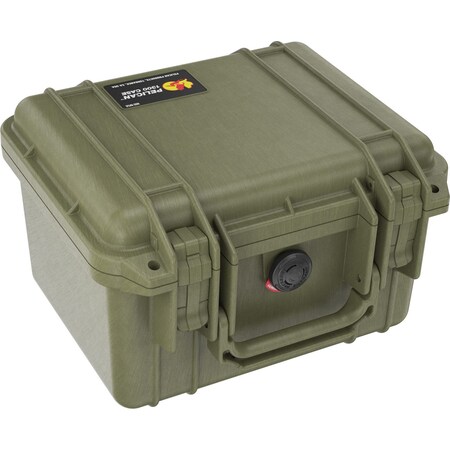 Pelican Olive Drab Green Protective Case, 10.62"L x 9.68"W x 6.87"D 1300-001-130