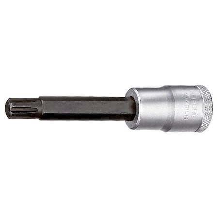 Gedore Screwdriver Bit Socket, 1/2", Long M10 INR 19 L 10-100