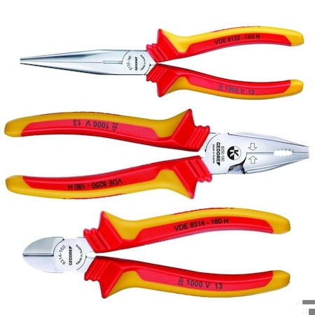 Gedore Vde Pliers Set W/ Vde Insulating Sleeves 1550594