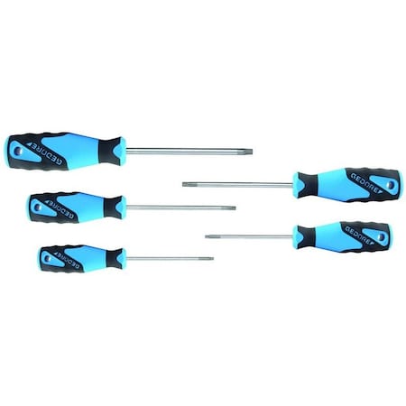 Gedore Screwdriver Set, 3C, 5 pcs., Torx T10-T30 2163 TXB-05