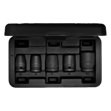 Gedore 1/2" Drive Impact Socket, Metric, 5 pcs K 19-028