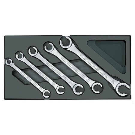 Gedore Set Of Open Flare Nut Wrenches, SAE or Metric: Metric 1500 ES-400