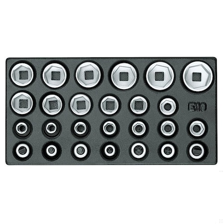 Gedore Socket Set, 1/2, 1733109 1500 ES-19 IS