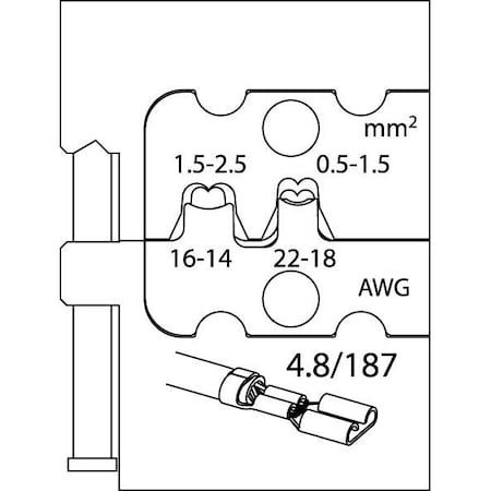Gedore Module Inert, Flat Plugs, 4.8 8140-10