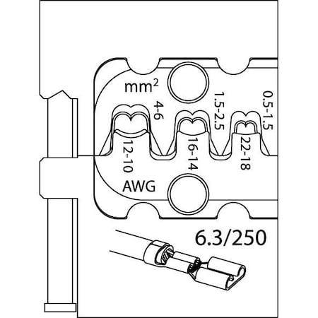 Gedore Module Inert, Flat Plugs, 6.3 8140-11