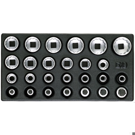 Gedore Socket Set, 1/2", UD Profile, 1899694 1500 ES-D 19