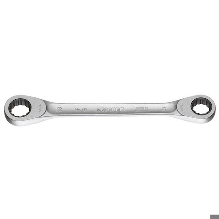 Gedore Ratchet Double Box End Wrench, 10x13mm 4 R 10X13