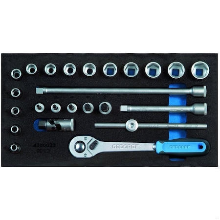 Gedore 3/8" Drive Socket Set, Metric 1500 CT1-30