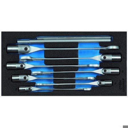 Gedore Set Combination Swivel Head Wrench, SAE or Metric: Metric 1500 CT1-534