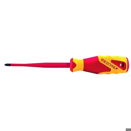Gedore Insulated Screwdriver, Phillips 2"x8-1/3" Phillips #2 VDE 2162 PH 2