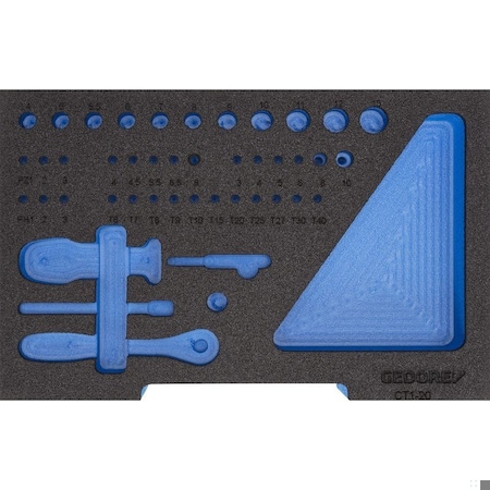 Gedore Foam Insert, 1/2 L-BOXX 136, Empty EI-1100 CT1-20