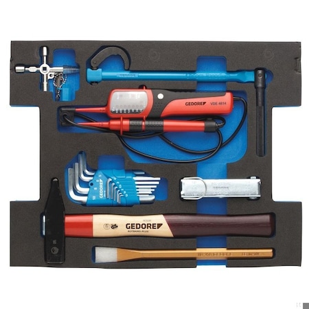 Gedore Assortment Installation, In 2/2 L-BOXX, SAE or Metric: Metric 1100 CT2-03-600 D