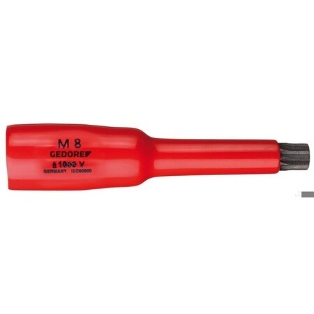 Gedore Insulated Screwdriver Bit Socket, 3/8" XZ, Point Size: M12 VDE INX 30 12