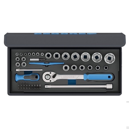 Gedore Socket Set 1/4 in plus 1/2 in 52 Pcs 3085031