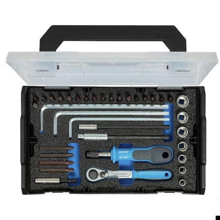 Gedore Bit Set 1/4 in Flex w/Bit Ratchet, 38 Pcs 3437450