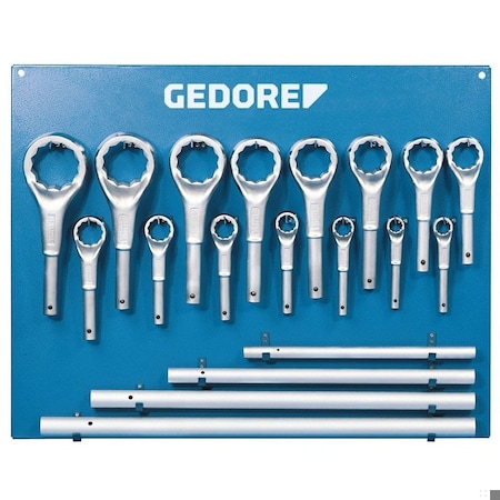 Gedore Ring Set, Single Ended, 19 pcs., 24-8mm 2 ATM