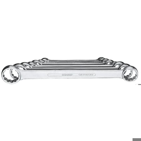 Gedore Ring Wrench Set, Flat, 8 pcs., 6-22mm 4-8