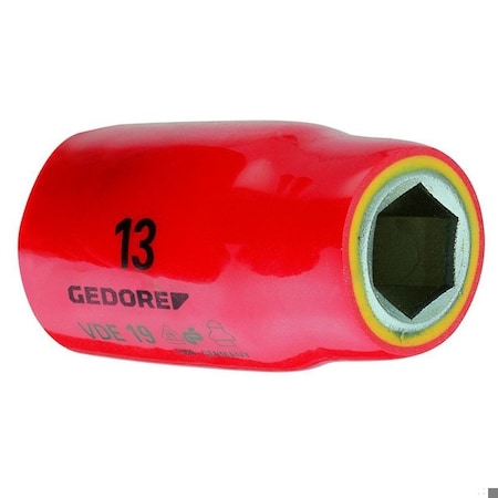 Gedore 1/2" Drive Insulated Socket Metric VDE 19 13