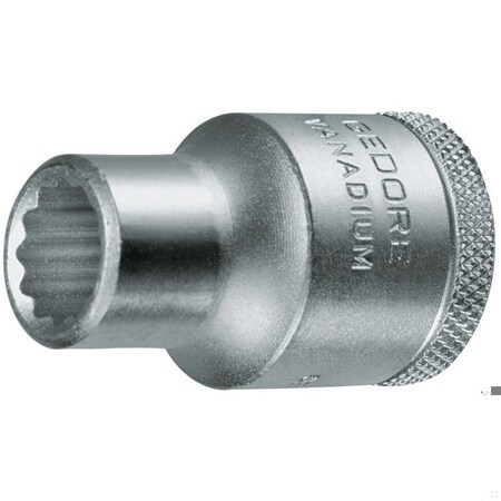 Gedore 1/2" Square Drive, 34mm Metric Socket, 12 Points, 1/2", 34mm D 19 34