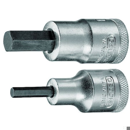 Gedore Screwdriver Bit Socket, 1/2", In-Hex 9/32" IN 19 9/32AF