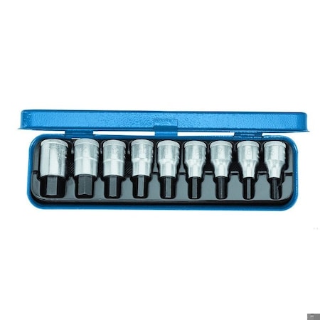 Gedore Screwdriver Bit Socket Set, 1/2", 5-17mm, Number of Pieces: 9 IN 19 PM