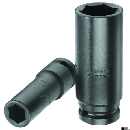 Gedore 1/2" Square Drive Impact Socket Manganese Phosphate, 1/2", Long 23mm K 19 L 23