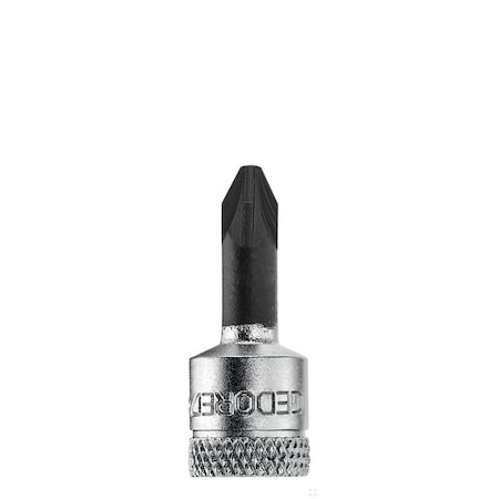 Gedore Screwdriver Bit Socket, 1/4", Pz 2 IKS 20 PZD 2