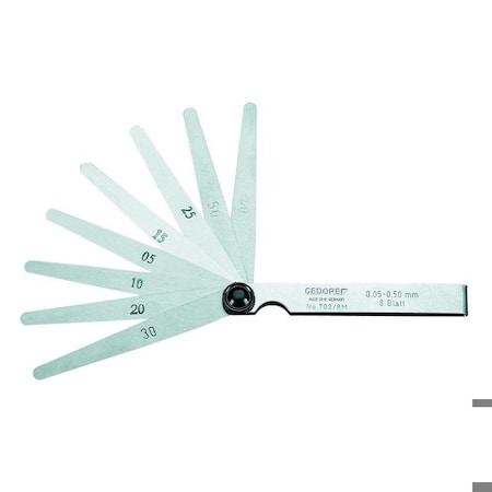 Gedore Feeler Gauge Set, Fan Pattern 0.03-0.10 702 88 M