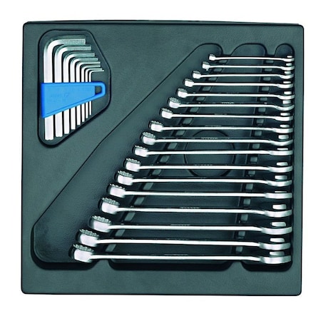 Gedore Open Ended Wrench Set, SAE or Metric: Metric 1500 ES-7