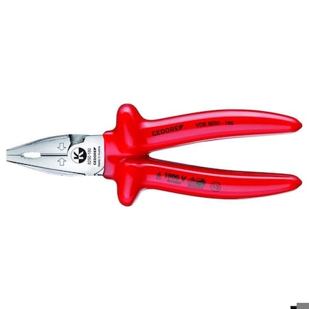 Gedore Ins. Power Combination Pliers, 6-1/4" VDE 8250-160