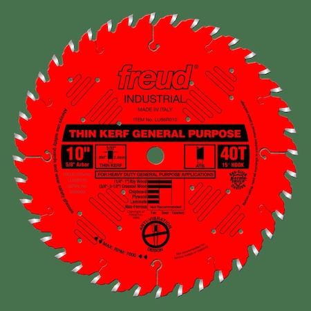 Freud CircularSawBlade, Carbide, Dia:10" LU86R010