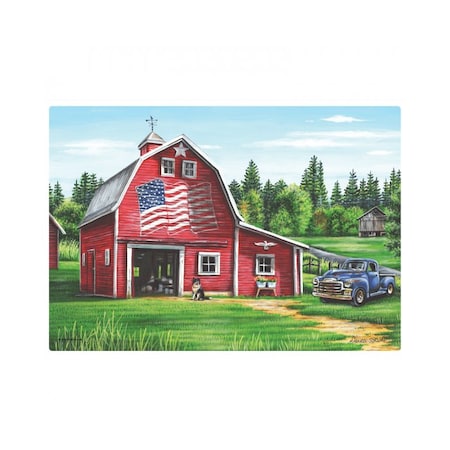 Hoffmaster 10" x 14" Patriotic Barn Paper Placemats, PK1000 311109