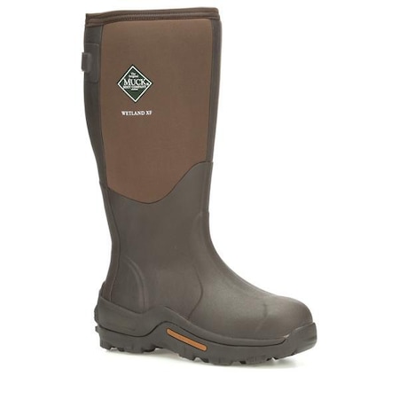 Muck Boot Co Men's Wetland XF Wide Calf Tall Rubber Boot, Plain Toe, 18 in Height, Brown, 14 MWET-900-BRN-140