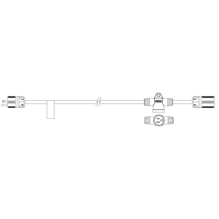 Ericson PWR STRINGER INDOOR OAL 25FT 14/3 BLK SJ PS14325-1