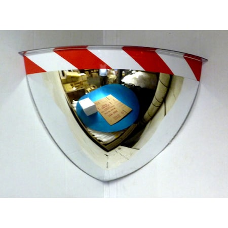 See All Industries Mirror, Dome, Quater, Hi Viz, Acrylic, 36" PV36- 90RT