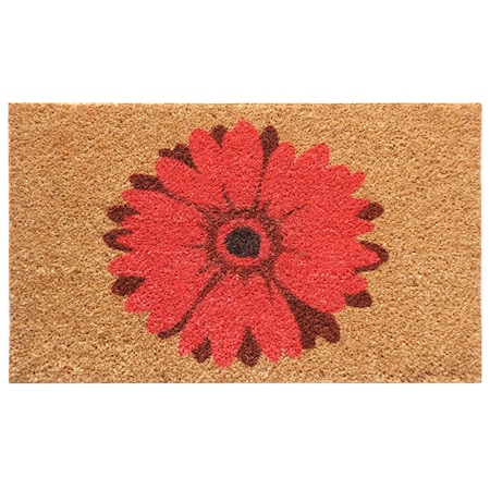 Rubber-Cal Doormat, 0.59 in Thick, Brown, 18 in W x 30 in L 10-102-018