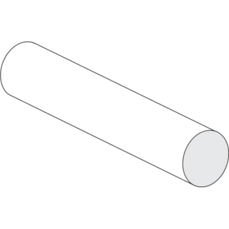 Usa Industrials Opaque White Nylon Plastic Rod 6 ft L, 3/8 in Dia. BULK-PR-NYL-6