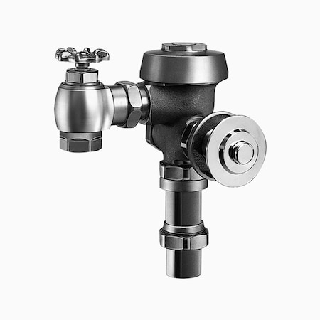 Sloan Manual Flush Valve, 1.6 gpf gpf, Rough Brass, 1 in, 1 1/2 in Spud Coupling 3911505