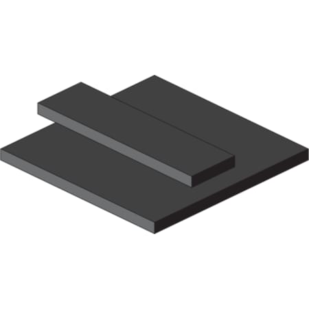 Zoro Select HS EPDM Rubber Sheet No Adhesive, 60A, 1/32"T x 36"W x 12"L BULK-RS-E60HT-8