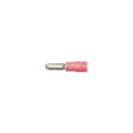 Quickcable Bullet Terminal, 0.157 in Stud Size, 18 AWG, 600 V, Nylon Insulated, Red, 100 PK 163170-100