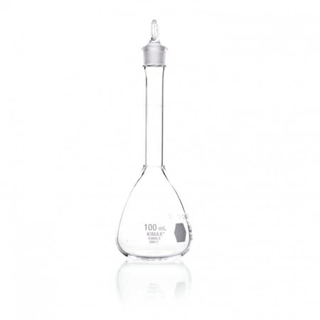 Kimble Chase Volumetric Flask, 100mL, Clear, PK12 28017-100
