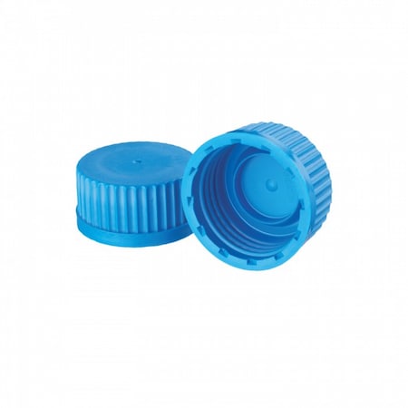 Wheaton Blue PP Cap, w/Sealing Ring 45 mm, PK12 240726-04