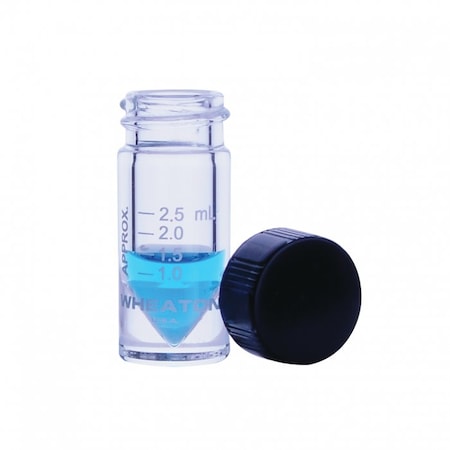 Wheaton Vial, Clear, 3mL, Neck Size 20-400, PK12 W986277NG