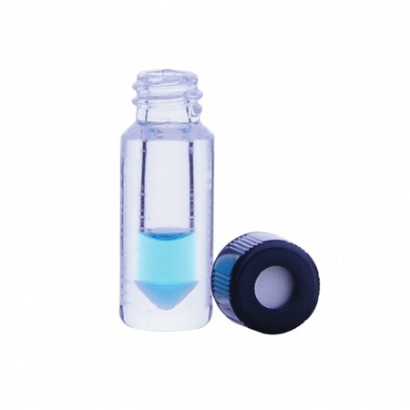 Wheaton V-Vial, Clear, Open Top 8-425 Cap, PK12 W986282NG