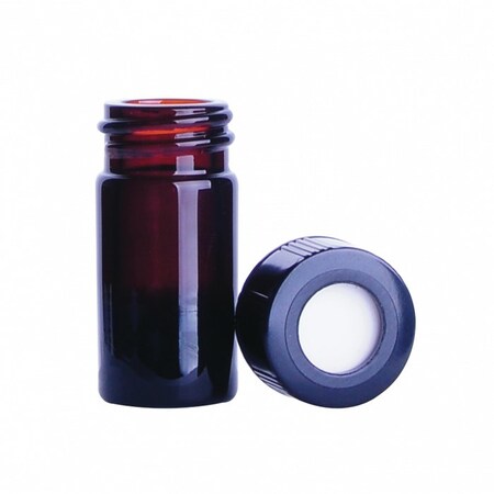 Wheaton V-Vial, Amber, Open Top 20-400 Cap, PK12 W986356NG