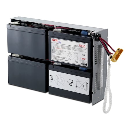 Apc UPS Battery, Mfr. No. SU1400RM2U, 12V DC, 9 Ah, Detachable Cable RBC24