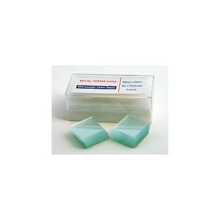 United Scientific No. 1 Glass Coverslips, 22 x 22mm, 1 oz. SCSS22-1OZ