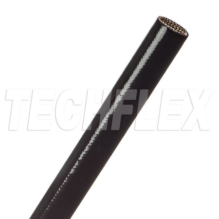 Techflex Braided Cable Sleeve, 7/16 in Inside Dia., 50 ft, Fiberglass, Black SFA0.44BK