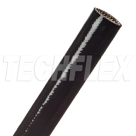 Techflex Braided Cable Sleeve, 3/4 in Inside Dia., 50 ft, Fiberglass, Black SFA0.75BK